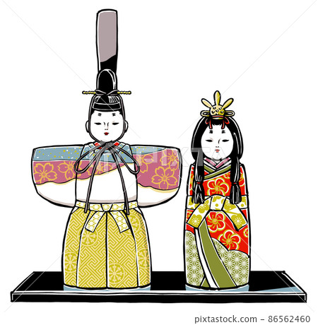 黑漆架上木紋立式娃娃、畫筆劃和啞光畫 86562460