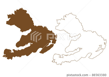 Mull island (United Kingdom of Great Britain and Northern Ireland, Scotland) map vector illustration, scribble sketch Isle of Mull map Mull island (United Kingdom of Great Britain and Northern Ireland, Scotland) map vector illustration, scribble sketch Isle of Mull map 86563380
