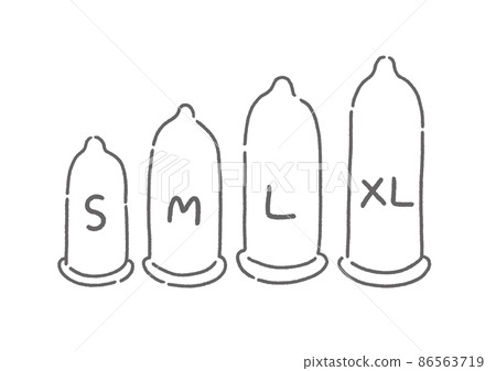 Condom size illustration 86563719