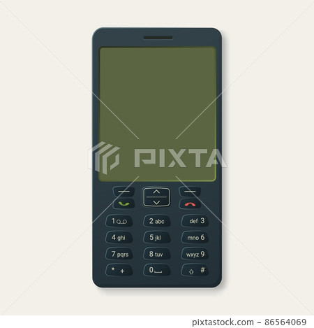 Push button old mobile phone - Stock Illustration [86564069] - PIXTA