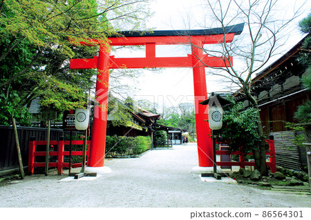 [京都]下金神社西口鳥居門（去除藍色） 86564301