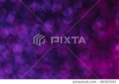 Bokeh light overlay. Neon background. Defocused round specks. Blur fluorescent purple pink color gradient glowing circles pattern on dark. Bokeh light overlay. Neon background. Defocused round specks. Blur fluorescent purple pink color gradient glowing circles pattern on dark. 86565083
