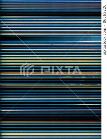 Digital glitch. Static noise texture. Display distortion. Screen damage. Blue orange color artifacts stripes pattern on dark black abstract background. Digital glitch. Static noise texture. Display distortion. Screen damage. Blue orange color artifacts stripes pattern on dark black abstract background. 86565226