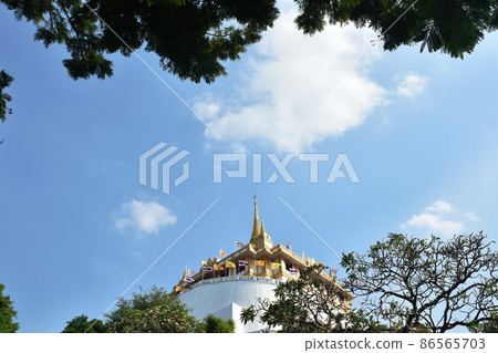 The Golden Mount at Wat Saket Ratchaworamahawiharn landmark and travel location in Thailand 86565703