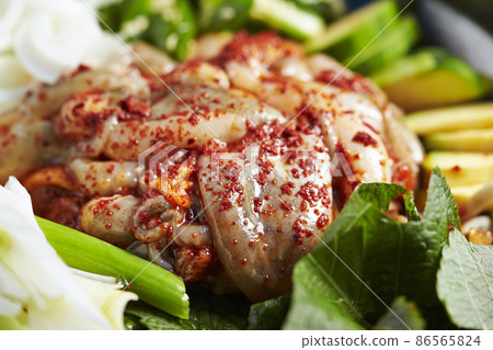 Korean food octopus stir-fried with sweet and spicy octopus Korean food octopus stir-fried with sweet and spicy octopus 86565824