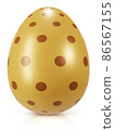 Easter eggs painted isolate is on white background with clipping path 3D rendering 86567155