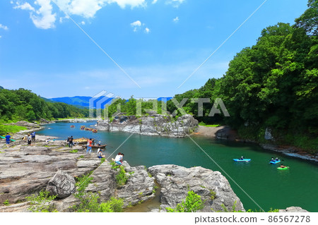 [埼玉縣]晴天下長瀞線 86567278