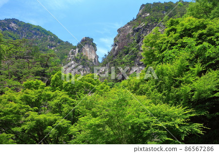 [山梨縣]新鮮的綠色角園峰（昇仙峽） 86567286