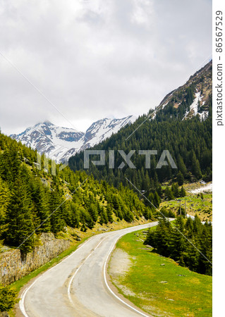 The Transfagarasan mountain road, located in Romania. The Transfagarasan mountain road, located in Romania. 86567529