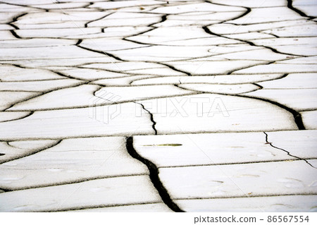 Strange landscape produced by active mud volcanoes. Location: Buzau Romania. Out of focus. Strange landscape produced by active mud volcanoes. Location: Buzau Romania. Out of focus. 86567554