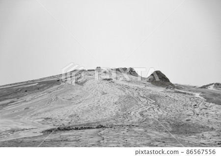 Active muddy volcanoes reservation in Berca, Romania. 86567556