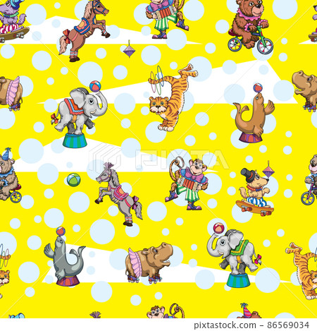 circus, pattern, arena, circus animals, performance, funny animals, kids pattern for decoration and design, packaging and posters circus, pattern, arena, circus animals, performance, funny animals, kids pattern for decoration and design, packaging and posters 86569034