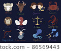 12 constellations_illustration_set 86569443