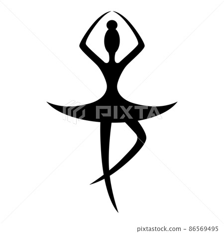 Stylized image ballet woman icon Stylized image ballet woman icon 86569495