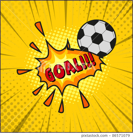 Comic lettering GOAL on white background - Vector 86571079