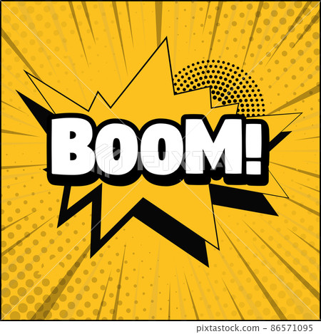 Comic lettering BOOM on white background - Vector Comic lettering BOOM on white background - Vector 86571095