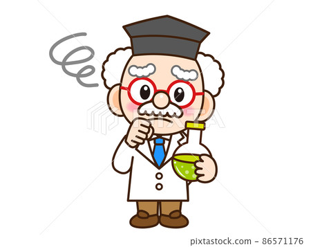 Illustration material of the troubled scientist doctor Illustration material of the troubled scientist doctor 86571176