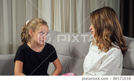 Mother scolds teen daughter for disobedience at home Mother scolds teen daughter for disobedience at home 86571638