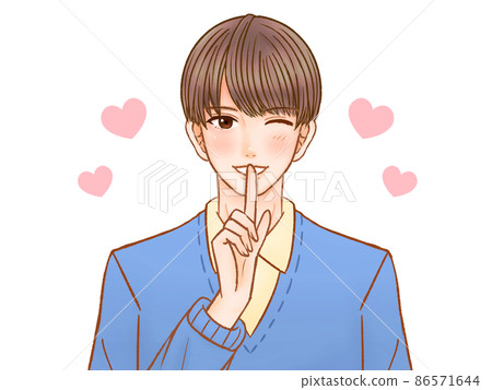 成年黑髮男子講述秘密故事的插圖素材 成年黑髮男子講述秘密故事的插圖素材 86571644