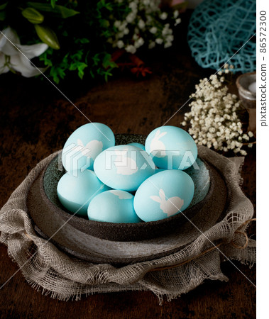 Unusual Easter . Concept of new life, rebirth. Rustic style. Vertical, copy space Unusual Easter . Concept of new life, rebirth. Rustic style. Vertical, copy space 86572300