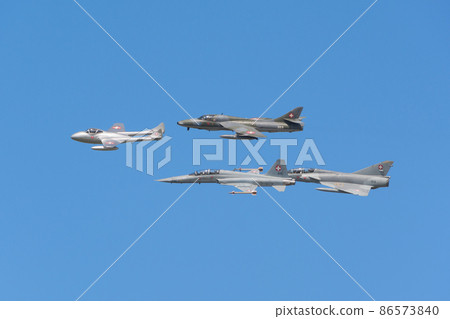 Swiss Air Force formation flight of successive jets Swiss Air Force formation flight of successive jets 86573840