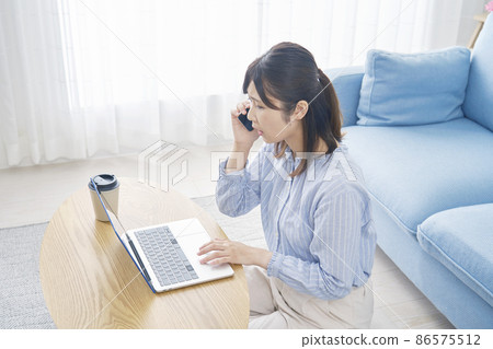 Female in trouble Calling living room Female in trouble Calling living room 86575512