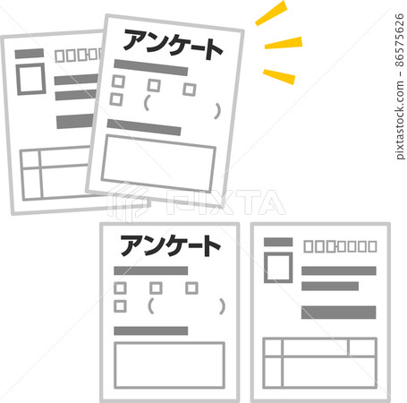 Questionnaire postcard - Stock Illustration [86575626] - PIXTA