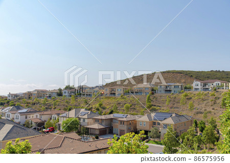 Hillside residential area at Double Peak Park in San Marcos, California 86575956