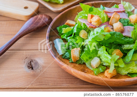 Caesar salad breakfast image high quality material 86576877