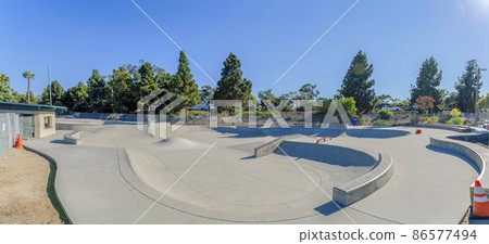 Concrete skate park at Coronado, San Diego, California Concrete skate park at Coronado, San Diego, California 86577494
