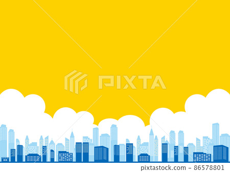 3 種顏色的摩天大樓背景 86578801
