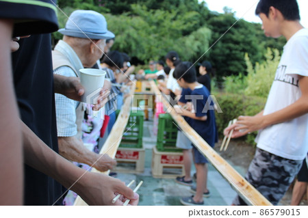 Nagashi Somen 地區 活動 夏季 Nagashi Somen 地區 活動 夏季 86579015