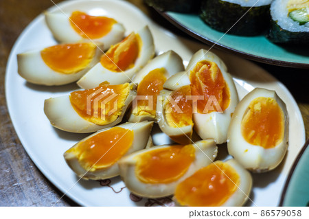 Very delicious Japanese boiled egg Very delicious Japanese boiled egg 86579058