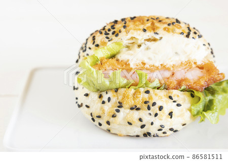 Delicious shrimp cutlet sandwich Delicious shrimp cutlet sandwich 86581511