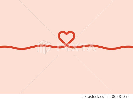 像水引一樣的心形紅絲帶――情人節/愛情/婚姻圖片素材――A4比例 像水引一樣的心形紅絲帶――情人節/愛情/婚姻圖片素材――A4比例 86581854