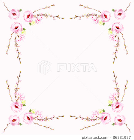 Pink flower pattern 86581957