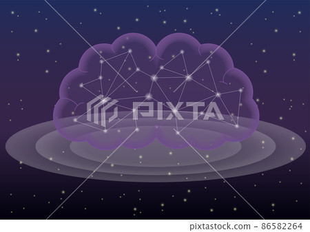 Image of brain network / space background Image of brain network / space background 86582264