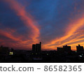 Beautiful sunset sky 86582365