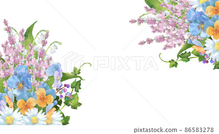 A frame of a bouquet of refreshing colors A frame of a bouquet of refreshing colors 86583278