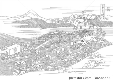 Katsushika Hokusai Image Tokaido Kanaya Nofuji Titled Line 86583562