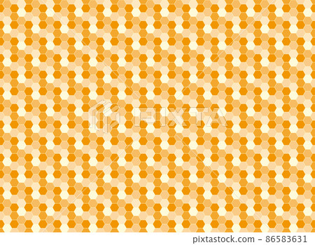 Hexagonal continuous seamless background background Honeycomb Hexagon Honeycomb graphic material Yellow 86583631