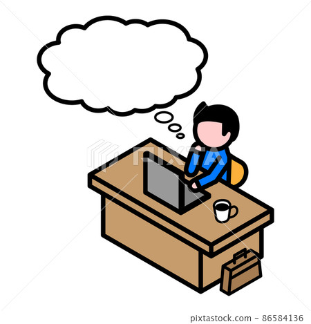 Home work, remote work, balloons, worries 86584136