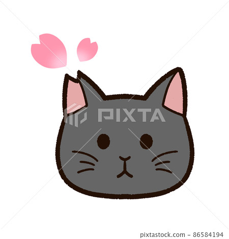Sakura cat black cat Sakura cat black cat 86584194