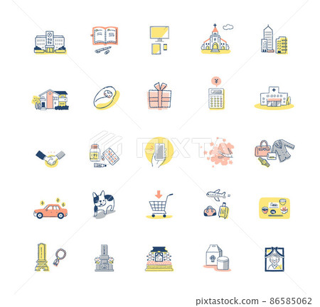 Lifestyle icon set 86585062