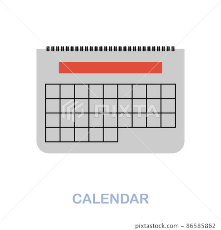 Calendar flat icon. Colored element sign from office tools collection. Flat Calendar icon sign for web design, infographics and more. Calendar flat icon. Colored element sign from office tools collection. Flat Calendar icon sign for web design, infographics and more. 86585862