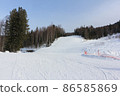 Ski slope in Teletsky resort, Republic of Altai, Russia 86585869