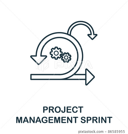 Sprint icon. Line element from project... - Stock Illustration ...