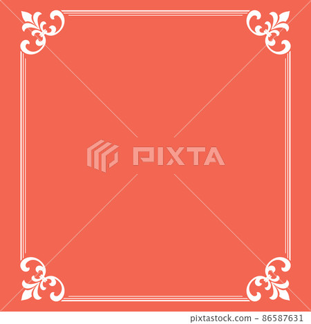 Decorative frame Elegant vector element for design in Eastern style, place for text. Floral pink and white border. Lace illustration for invitations and greeting cards Decorative frame Elegant vector element for design in Eastern style, place for text. Floral pink and white border. Lace illustration for invitations and greeting cards 86587631