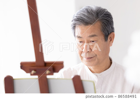 愛好:老人畫畫 愛好:老人畫畫 86588491