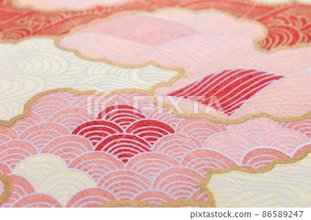 Yuzen Japanese paper up with blur Yuzen Japanese paper up with blur 86589247
